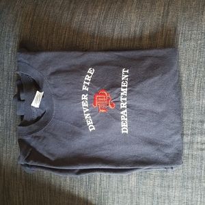 Long sleeved 100 percent cotton Denver Fire department top
